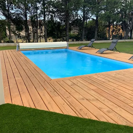 Gite Les Oliviers 10 Pers Piscine Au Calme 4 Etoiles Saint-Laurent-la-Vernède Exterior foto
