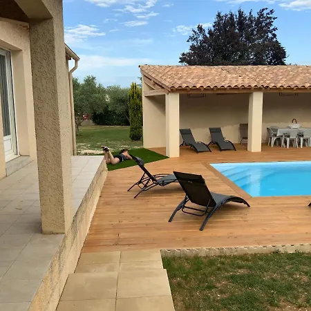 Gite Les Oliviers 10 Pers Piscine Au Calme 4 Etoiles Saint-Laurent-la-Vernède Exterior foto